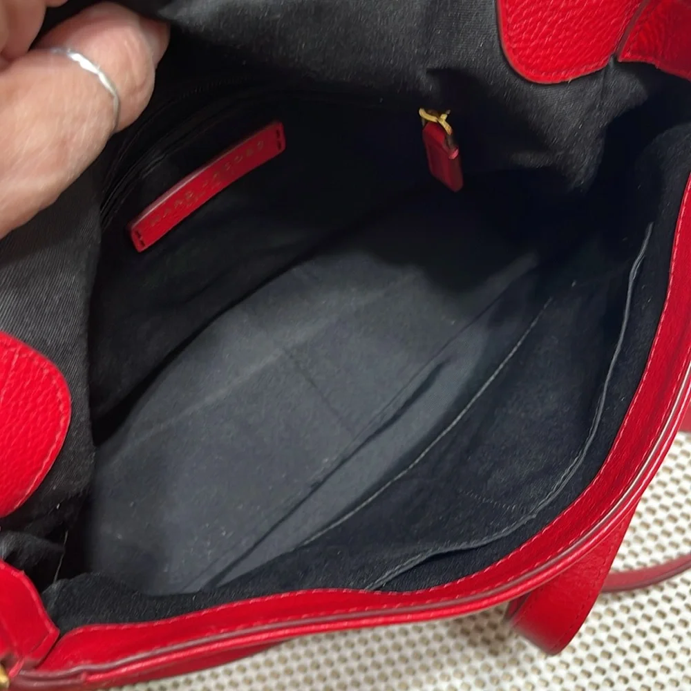 Marc Jacob’s Red Leather Empire City Crossbody Purse - Picture 6 of 15